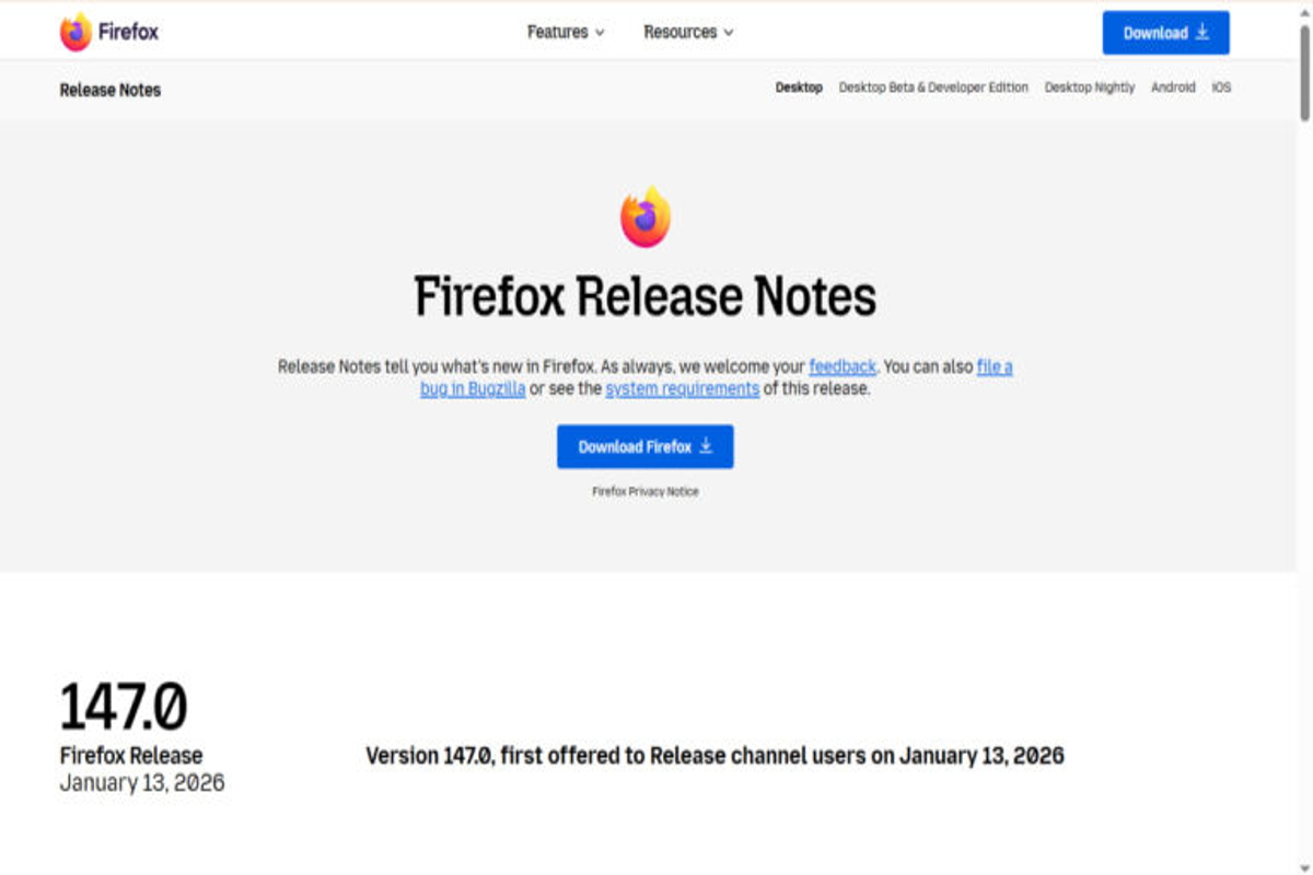 Firefox neue Änderungen