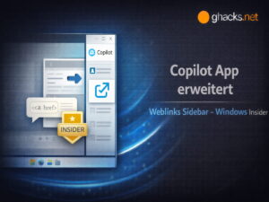 Microsoft erweitert Copilot App unter Windows um Weblinks im Seitenbereich für Windows Insider