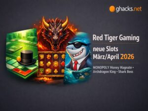 Red Tiger Gaming kündigt drei neue Slots für März und April 2026 an