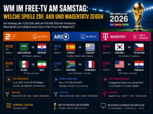 WM im Free-TV am Samstag: Welche Spiele ZDF, ARD und MagentaTV zeigen