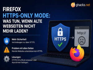 Firefox HTTPS-Only Mode: Was tun, wenn alte Webseiten nicht mehr laden?