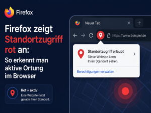 Firefox zeigt Standortzugriff rot an: So erkennt man aktive Ortung im Browser