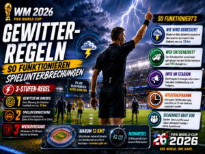 WM 2026: So funktionieren die Gewitter-Regeln bei Spielunterbrechungen