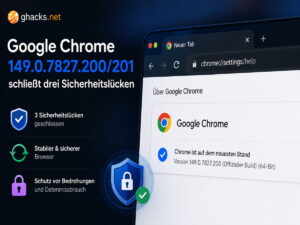 Google Chrome 149.0.7827.200/201 schließt drei Sicherheitslücken