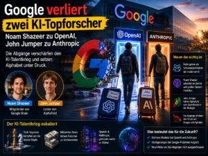 Google verliert zwei KI-Stars: OpenAI und Anthropic greifen bei Gemini und DeepMind zu