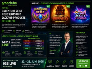 Greentube zeigt neue Slots und Jackpot-Produkte bei iGB L!VE 2026
