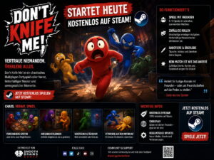 Don’t Knife Me! Ist ab heute kostenlos auf Steam erhältlich