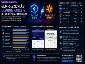 GLM-5.2 schlägt Claude Fable 5 bei Webdesign-Benchmark