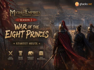Myth of Empires: Throne Season 2 startet heute mit War of the Eight Princes