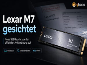 Lexar M7 gesichtet: Neue SSD taucht vor der offiziellen Ankündigung auf