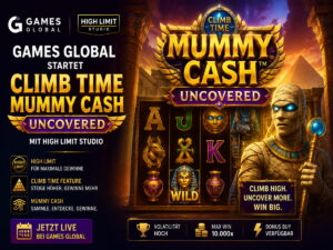 Games Global startet Climb Time Mummy Cash Uncovered mit High Limit Studio