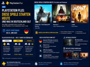 PlayStation Plus: Diese Spiele starten heute und was in Deutschland gilt
