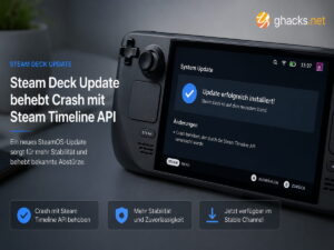 Steam Deck Update behebt Crash: Valve repariert Fehler mit der Steam Timeline API