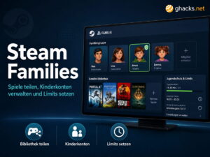 Steam Families: Spiele teilen, Kinderkonten verwalten und Limits setzen