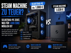 Steam Machine zu teuer? Selbstbau-PC zeigt, was für 1.000 Euro möglich ist