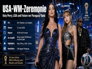 USA-WM-Zeremonie: Katy Perry, LISA und Future vor USA gegen Paraguay
