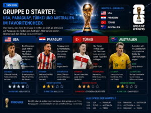 WM Gruppe D startet: Warum USA, Paraguay, Türkei und Australien schwer einzuschätzen sind