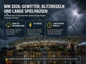 WM 2026: Gewitter können Spiele lange unterbrechen