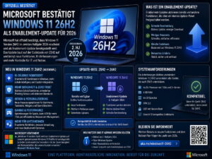 Microsoft bestätigt Windows 11 26H2 als Enablement-Update für 2026