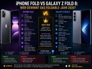 iPhone Fold vs Galaxy Z Fold 8: Wer gewinnt das Foldable-Jahr 2026?