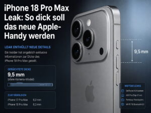 iPhone 18 Pro Max: Neuer Leak nennt die Dicke des Apple-Flaggschiffs