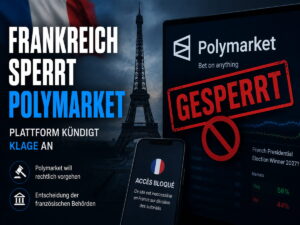 Frankreich sperrt Polymarket: Plattform kündigt Klage an