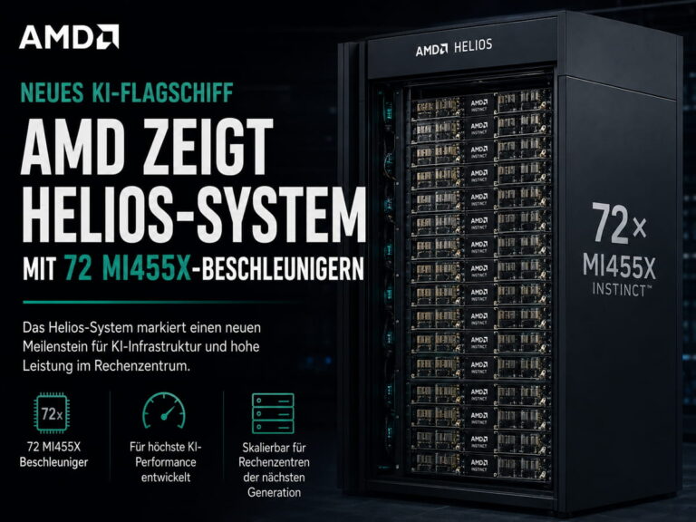 AMD zeigt Helios-System mit 72 MI455X-Beschleunigern