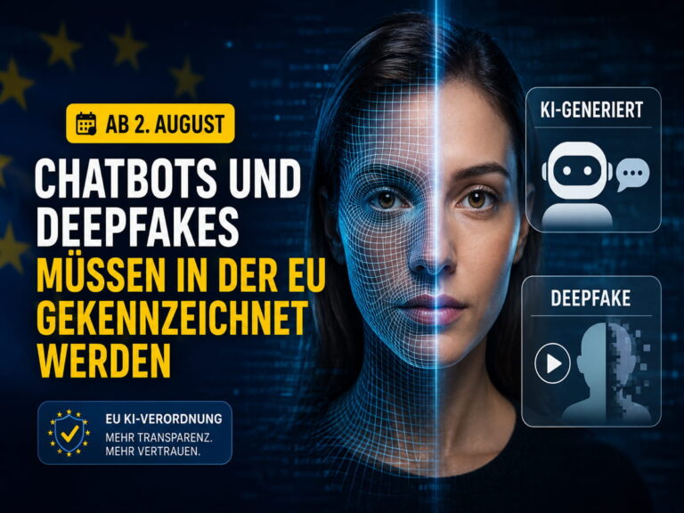 Ab 2. August müssen Chatbots und Deepfakes in der EU gekennzeichnet werden