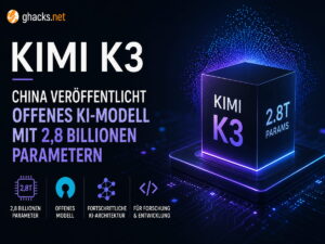 Kimi K3: China veröffentlicht offenes KI-Modell mit 2,8 Billionen Parametern