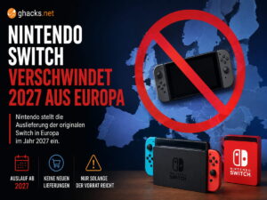 Nintendo Switch verschwindet 2027 aus dem Verkauf in Europa
