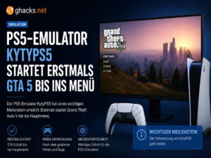 PS5-Emulator KytyPS5 startet erstmals GTA 5 bis ins Menü