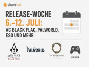 Release-Woche 6. bis 12. Juli: Assassin’s Creed Black Flag, Palworld 1.0, ESO und mehr