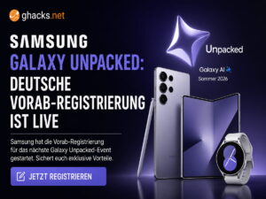 Samsung Galaxy Unpacked: Deutsche Vorab-Registrierung ist live