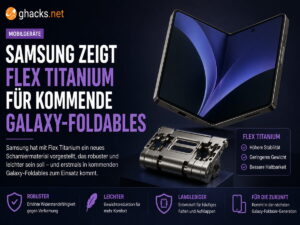 Samsung zeigt Flex Titanium für kommende Galaxy-Foldables