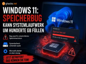Windows 11 Speicherbug: CapabilityAccessManager.db-wal kann Systemlaufwerk füllen
