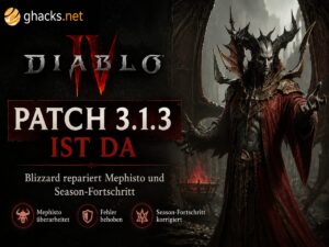 Diablo 4 Patch 3.1.3 ist da: Blizzard repariert Mephisto und Season-Fortschritt