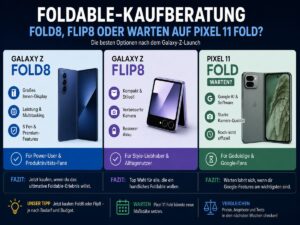 Foldable-Kaufberatung: Fold8, Flip8 oder Pixel 11 Pro Fold