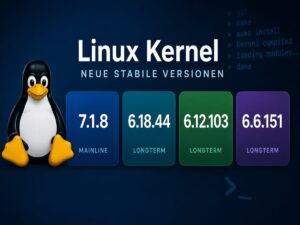 Linux Kernel: 7.1.8, 6.18.44, 6.12.103 und 6.6.151 veröffentlicht
