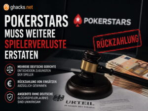 PokerStars muss weitere Spielerverluste erstatten