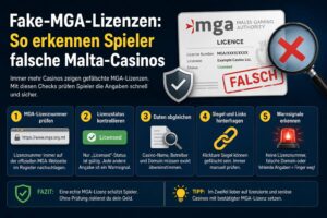 Fake-MGA-Lizenzen: So erkennen Spieler falsche Malta Casinos