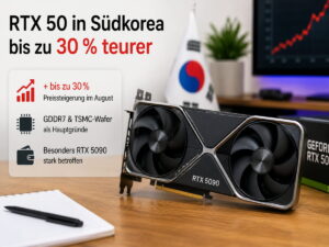 RTX-50-Preise steigen in Südkorea um bis zu 30 Prozent